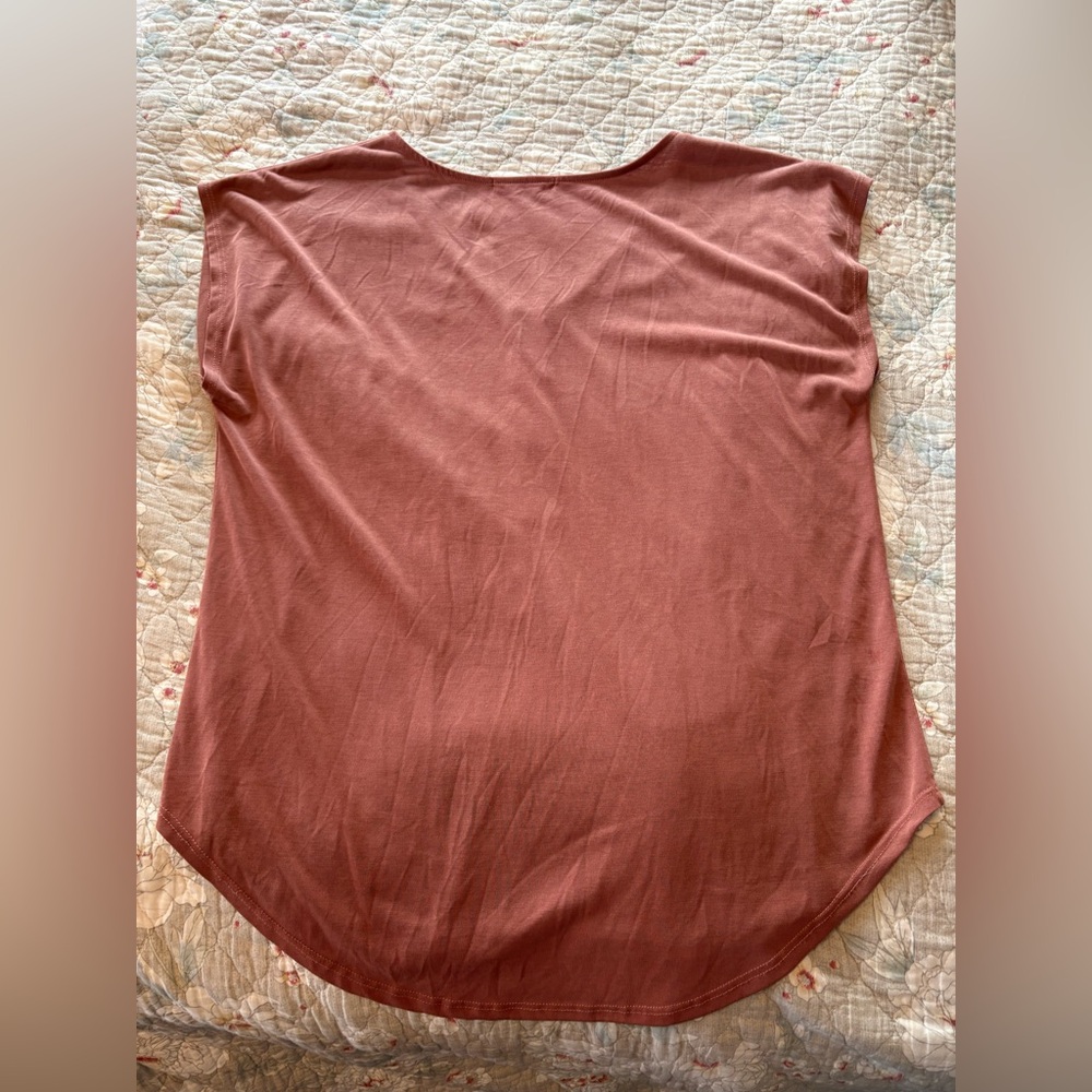 Green Envelope Short Sleeve Top - Terracotta - Picture 2 of 7
